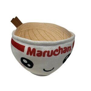 Mad Engine Maruchan Ramen Bowl Plush With Smiling Face & Chopsticks Design
